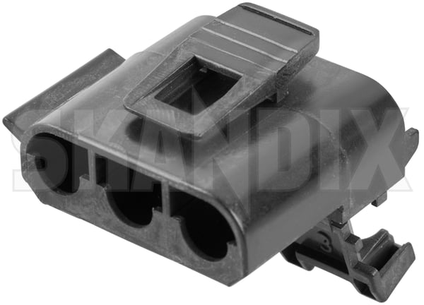 Plug housing 970763 (1083933) - Volvo 200, 700, 850, 900, S90, V90 (-1998) - ОЕ-Numbers: 970759 - Keywords: plug housing Genuine 3 3terminal aiming black for headlight headlights righthand right hand terminal traffic vehicles with
