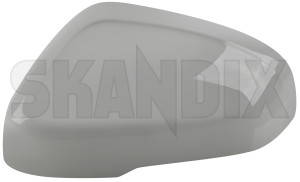 Cover cap, Outside mirror left ice white 39804836 (1084060) - Volvo S60, V60 (2011-2018), S80 (2007-), V40 (2013-), V40 Cross Country, V70 (2008-) - cover cap outside mirror left ice white mirrorblinds mirrorcovers Genuine 614 electronically foldable ice left painted white
