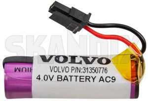 Appliance battery 31350776 (1084385) - Volvo S60, V60, S60 CC, V60 CC (2011-2018), S80 (2007-), V40 (2013-), V40 CC, V70, XC70 (2008-), XC60 (-2017), XC90 (2016-) - accumulator acumulator appliance battery cell Genuine call control for k108 on unit unit  volvo