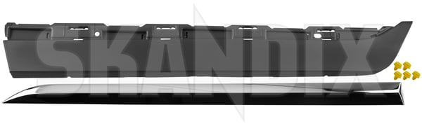 Trim moulding, Door rear left lower to be painted 39821369 (1084724) - Volvo XC60 (-2017) - Keywords: molding moulding trim moulding door rear left lower to be painted Genuine be left lower painted rear to tr02