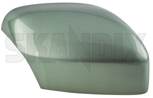 Cover cap, Outside mirror right willow green pearl 39894365 (1085356) - Volvo XC70 (2001-2007), XC70 (2008-), XC90 (-2014) - cover cap outside mirror right willow green pearl mirrorblinds mirrorcovers Genuine 471 green painted pearl right willow