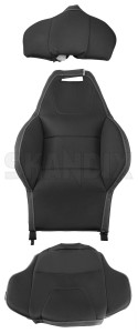 Comfort upholstery for integrated children seat 31659219 (1085451) - Volvo S60 CC, V60 CC (-2018), S80 (2007-), V60 (2011-2018), V70 (2008-), XC60 (-2017), XC90 (-2014) - booster seat comfort upholstery for integrated children seat padded upholstery seat protection cover Genuine belt charcoal children cloth cushions fabric fleece for integrated seat textile vehicles vinyl with woven