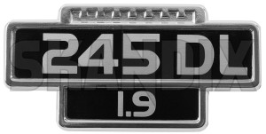 Emblem Fender 245DL 1254206 (1086033) - Volvo 200 - badges elefant ears elephant ears emblem fender 245dl Genuine 245dl and fender fits left right