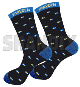 Socks black blue 40-45  (1087061) - Volvo universal - socks black blue 40 45 socks black blue 4045 Own-label ˚c 1 30 30˚c 40 45 4045 40 45 banner black blue consisting flag kit of pair polyester spandex sverige sweden swedish