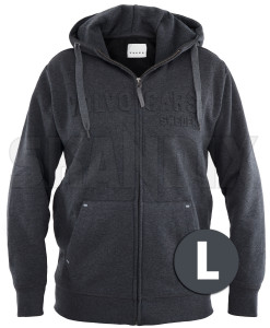Jacket Hoodie grey Volvo Cars Sweden L 32220959 (1087924) - Volvo universal - coats jacket hoodie grey volvo cars sweden l jackets Genuine cars cotton grey hooded hoodie jackets l organic polyester pullover slip sweaters sweden volvo