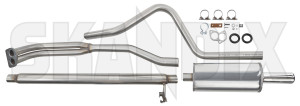 Sports silencer set Stainless steel from Manifold  (1088372) - Volvo 120 130 - sports silencer set stainless steel from manifold Own-label abe  abe  2 2inch addon add on certification double from general inch manifold material round single single  sport stainless steel tube version with without
