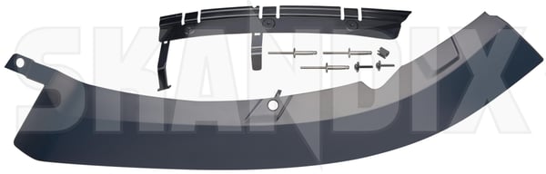 Trim moulding, Bumper front right 39792510 (1088400) - Volvo S60 (2019-), V60 (2019-) - Keywords: molding moulding skirts trim moulding bumper front right Genuine accessories diffusor front original right splitter