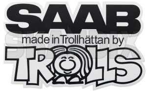 Sticker Made in Trollhättan by trolls black-grey  (1088451) - Saab universal - decals label sticker made in trollhaettan by trolls black grey sticker made in trollhaettan by trolls blackgrey Own-label 100 100mm 65 65mm blackgrey black grey by english in made mm outer trollhaettan trolls