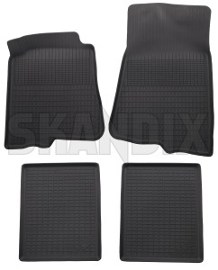 Floor accessory mats Synthetic material black true to original consists of 4 pieces  (1089333) - Volvo 200 - floor accessory mats synthetic material black true to original consists of 4 pieces Own-label 4 black bowl consists drive for four lefthand left hand mat material of original pieces plastic synthetic to true vehicles waterproof