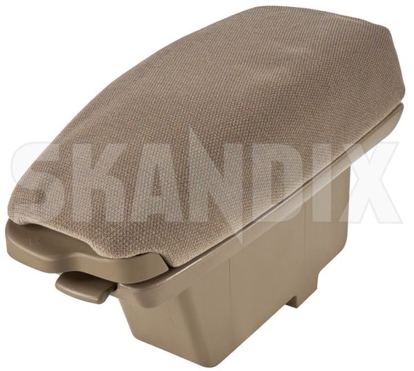 Center armrest, Tunnel console with Cup holder beige 9134843 (1089946) - Volvo 900, S90, V90 (-1998) - Keywords: armrest cover center armrest tunnel console with cup holder beige center armrests covers lids tunnel consoles Genuine 6853 beige cup holder with