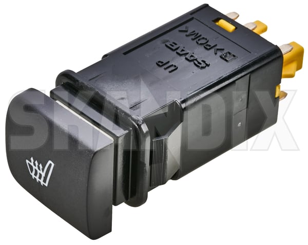 Switch, heated seats Centre console right 30550917 (1090100) - Saab 9-3 (-2003), 900 (1994-) - ОЕ-Numbers: 4409249 - Keywords: buttons push buttons seat heating switch snaps switch heated seats centre console right Genuine Hedin Saab Parts bulb centre console included right with