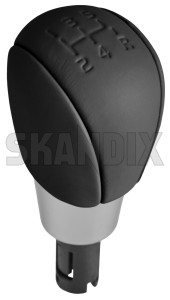 Gear Lever Leather charcoal 30783286 (1090378) - Volvo S80 (2007-), V70 (2008-) - gear lever leather charcoal shift knob Genuine charcoal leather