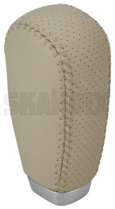 Gear Lever Leather soft beige perforated 31259373 (1090815) - Volvo S60, V60 (2011-2018), S80 (2007-), V70, XC70 (2008-), XC60 (-2017) - gear lever leather soft beige perforated shift knob Genuine beige leather perforated soft