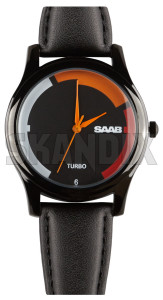 Armbanduhr SAAB Turbo  (1091031) - Saab universal - armbanduhr saab turbo chronometer uhr zeitmesser Hausmarke 39 39mm analog leder mm saab schwarz schwarzer turbo