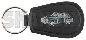 Key fob Volvo PV anthracite  (1091091) - Volvo universal - key fob volvo pv anthracite key sleeve Own-label 40 40mm 65 65mm anthracite metal mm pv vinyl volvo