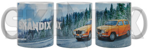 Tasse Saab 95  (1091131) - universal  - cups kaffeebecher kaffeetasse sammeltasse tasse saab 95 tassen trinkbecher trinktasse Hausmarke 95 einzelkarton mit porzellan saab sichtfenster