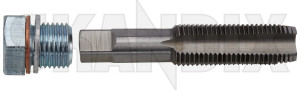 Replacement thread, repair kit for Oil drain plug  (1091197) - Volvo C30, S40, V50 (2004-), S60 (2011-2018), S80 (2007-), V40 (2013-), V40 CC, V60 (2011-2018), V70, XC70 (2008-), XC60 (-2017) - cutting tools cylinder head repair repair set replacement thread repair kit for oil drain plug spark plugs threads special tools thread repair cutters skandix SKANDIX drain for oil plug