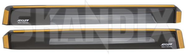 Air deflector Side window, door rear smoke grey Kit (1091246) - Volvo S60, V60 (2019-) - Keywords: air deflector side window door rear smoke grey kit climair rain deflector aero-lift AeroLift Aero Lift door grey kit rear side smoke window window