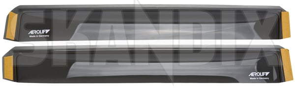 Air deflector Side window, door rear smoke grey Kit (1091249) - Volvo XC40/EX40 - Keywords: air deflector side window door rear smoke grey kit climair rain deflector aero-lift AeroLift Aero Lift door grey kit rear side smoke window window