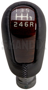 Gear Lever Leather-Walnut wood charcoal 30759133 (1091472) - Volvo C30, C70 (2006-), S40, V50 (2004-) - gear lever leather walnut wood charcoal gear lever leatherwalnut wood charcoal shift knob Genuine charcoal leatherwalnut leather walnut wood