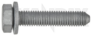 Screw/ Bolt Flange screw Holder, Flat belt tensioner 31251076 (1091657) - Volvo C30, C70 (2006-), S40, V50 (2004-), S60, V60 (2011-2018), S80 (2007-), V40 (2013-), V40 CC, V70 (2008-) - screw bolt flange screw holder flat belt tensioner screwbolt flange screw holder flat belt tensioner Genuine belt flange flat holder holder  screw tensioner