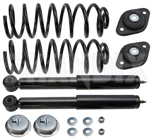 Shock absorber conversion kit Rear axle (1091699) - Volvo 850, S70 - Keywords: level mat conversion kits nivomat conversion kits shock absorber conversion kit rear axle Own-label awd axle conversion for gas kit packagelowering package lowering pressure rear reinforced sports springs suspension vehicles with without