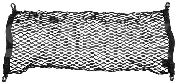 Luggage net Boot floor Textile black Luggage net bag 80001855 (1091917) - Volvo EX30, EX30 CC - Keywords: cargo net luggage net luggage net boot floor textile black luggage net bag organizer net side compartment net storage net trunk net Genuine accessories bag black boot cloth fabric fleece floor luggage net original textile woven