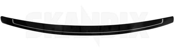 Load sill guard silver charcoal transparent 32296747 (1092916) - Volvo EX90 - Keywords: boot sills bumpers edges guards load edge load sill guard silver charcoal transparent loading dock loading edge loadsillguards paintwork protections protectors rear apron sillguards strips Genuine charcoal silver transparent