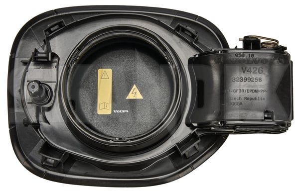 Intake, Charging Port front left Fender 32399256 (1093915) - Volvo XC60 (2018-) - ОЕ-Numbers: 31440129, 32227608, 32296882, 32357578 - Keywords: charging cable bushings charging cable holders charging flap holders intake charging port front left fender socket charging connections Genuine cb03 fender front left wing
