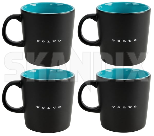 Cup VOLVO Porcelain cup Kit (1094210) - Volvo universal - Keywords: cup volvo porcelain cup kit cups Genuine 4 4pcs black blue cup kit pcs porcelain volvo