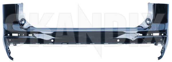 Bumper cover rear painted denim blue metallic 40007596 (1094365) - Volvo XC60 (2018-) - Keywords: bumper cover rear painted denim blue metallic rear bumper skirts Genuine 723 blue denim metallic painted rear vp08 vp09