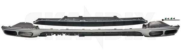 Heckschürzeneinsatz 31650114 (1094712) - Volvo XC40/EX40 - Keywords: heckschuerzeneinsatz Original endrohr endrohren fahrzeuge fuer mit originalzubehoer sichtbarem sichtbares zwei