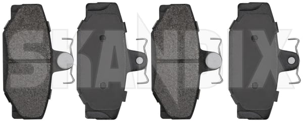 Brake pad set Rear axle 31261186 (1095335) - Volvo S90, V90 (-1998) - ОЕ-Numbers: 270923, 271573, 271829, 271958, 272291 - Keywords: brake pad set rear axle Own-label axle rear