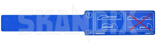 Information sign Towing eye 32262717 (1095558) - Volvo C40/EC40, V60 CC (2019-), XC40/EX40 - Keywords: information sign towing eye labels signs stickers Genuine cb01 cb03 cb04 d202 db07 eye towing xa0f