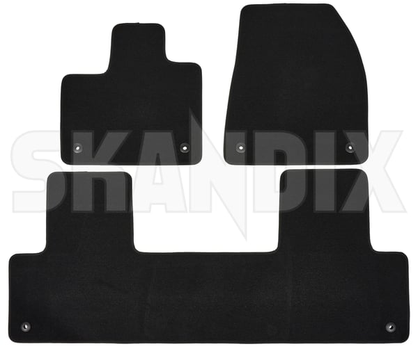Floor accessory mats Textile charcoal solid 32448307 (1096245) - Volvo EX90 - ОЕ-Numbers: 32296233 - Keywords: floor accessory mats textile charcoal solid Genuine accessories charcoal cloth drive fabric fleece for hand left lefthand left hand lefthanddrive lhd original solid textile vehicles woven