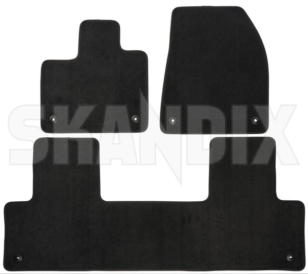 Floor accessory mats Textile charcoal solid 32296245 (1096247) - Volvo EX90 - Keywords: floor accessory mats textile charcoal solid Genuine accessories charcoal cloth drive fabric fleece for hand left lefthand left hand lefthanddrive lhd original premium quality solid textile vehicles woven