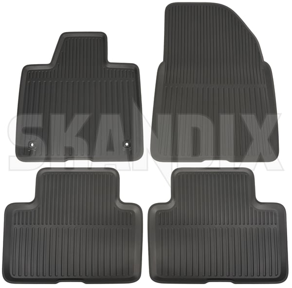 Floor accessory mats Rubber black consists of 4 pieces 80029264 (1098293) - Volvo EX30, EX30 CC - ОЕ-Numbers: 80011176 - Keywords: floor accessory mats rubber black consists of 4 pieces Genuine 4 accessories black consists drive for four hand high left lefthand left hand lefthanddrive lhd of original pieces rubber vehicles waterproof