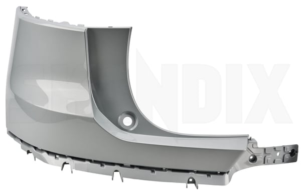 Bumper cover rear left Corner painted glacier silver 39797047 (1099303) - Volvo XC40/EX40 - Keywords: bumper cover rear left corner painted glacier silver skirts Genuine 729 corner edge glacier left painted rear silver