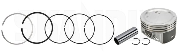 Piston 30731511 (1100041) - Volvo C30, C70 (2006-), S40 (2004-), S60 (-2009), S80 (2007-), S80 (-2006), V50, V70 (2008-), V70 P26 (2001-2007), XC70 (2001-2007), XC90 (-2014) - ОЕ-Numbers: 274362, 31251877 - Keywords: piston Genuine 0,4 04mm 0 4mm 0,4 04 0 4 mm pin piston rings with