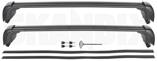 Lastenträger schwarz Satz 32399466 (1100069) - Volvo S60 (2019-) - Keywords: dachgepaecktraeger dachreeling dachreling dachtraeger gepaecktraeger lastentraeger schwarz satz rails reeling reling traeger Original 75 75kg aluminium anbaumaterial anbausatz anbauteilen einbaumaterial einbauteilen fluegelprofil kg mit montagematerial montagesatz montageteilen originalzubehoer satz schwarz schwarzer set