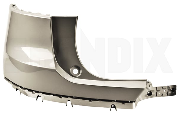 Bumper cover rear left Corner painted pebble grey 39797041 (1100405) - Volvo XC40/EX40 - Keywords: bumper cover rear left corner painted pebble grey skirts Genuine 727 corner edge grey left painted pebble rear