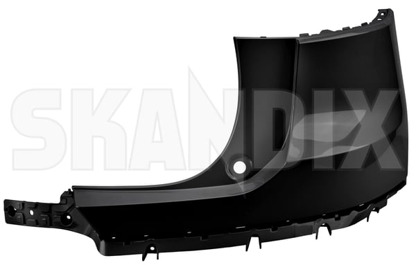 Bumper cover rear right Corner painted black 39848186 (1100409) - Volvo XC40/EX40 - Keywords: bumper cover rear right corner painted black skirts Genuine 019 black corner edge painted rear right