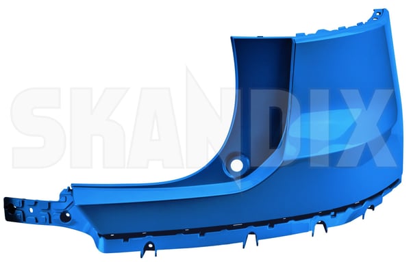 Bumper cover rear right Corner painted bursting blue 39848222 (1100418) - Volvo XC40/EX40 - Keywords: bumper cover rear right corner painted bursting blue skirts Genuine 720 blue bursting corner edge painted rear right
