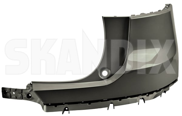 Bumper cover rear right Corner painted pine grey pearl 39848258 (1100421) - Volvo XC40/EX40 - Keywords: bumper cover rear right corner painted pine grey pearl skirts Genuine 724 corner edge grey painted pearl pine rear right