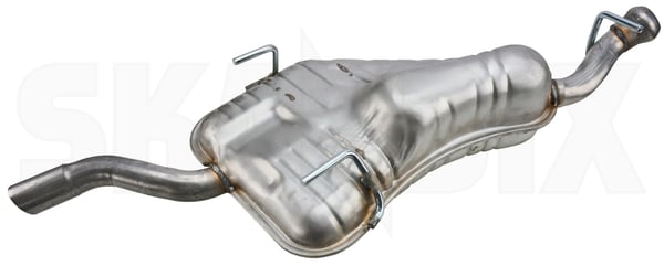 Rear Silencer 33463626 (1100447) - Saab 9-3 (-2003), 900 (1994-) - ОЕ-Numbers: 32016132, 32019390, 400110391, 400111829, 400128641, 400129110, 4225926, 4528279, 4896262, 4904801, 4966867, 5324025 - Keywords: end silencer muffler mufler rear silencer Own-label round single single 