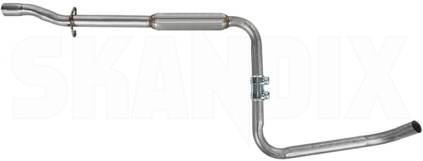 Front silencer splitted part  (1101427) - Volvo 400 - Keywords: front silencer splitted part muffler mufler Own-label clamp half part pipe splitted without