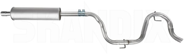 Front silencer splitted part (1101445) - Saab 9-3 (2003-) - Keywords: front silencer splitted part muffler mufler Own-label half part splitted