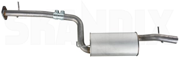 Rear Silencer splitted part 30742912 (1101455) - Volvo C30, C70 (2006-), S40, V50 (2004-) - ОЕ-Numbers: 30648892 - Keywords: end silencer muffler mufler rear silencer splitted part Own-label clamp equipped filter for half part particle pipe splitted standard tailpipe vehicles with without