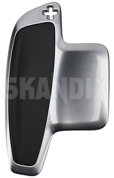 Switch, Multifunction Steering wheel right Gearshift paddles shift up 31343008 (1102382) - Volvo S60, V60, S60 CC, V60 CC (2011-2018), S80 (2007-), V40 (2013-), V40 CC, V70, XC70 (2008-), XC60 (-2017) - Keywords: knobs multifunctional switch multifunction steering wheel right gearshift paddles shift up switches switchs Genuine gearshift paddles right rocker shift shifters switch up upshift