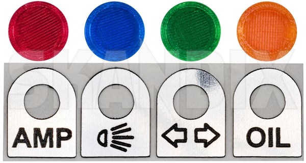 Control display, Speedometer Kit (1102455) - Volvo 120, 130, 220, PV, P210 - Keywords: control display speedometer kit displays indicator lights speedometer displays speedometer symbols skandix SKANDIX 1077409 instructions instructions kit note part please repair service the
